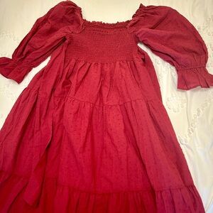 R. Vivimos women’s casual off the shoulder puff sleeved boho midi with bow